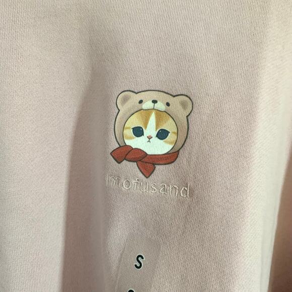 Mofusand Uniqlo Collab Printed Embroidered Sweatshirt in Pink S - Picture 4 of 8